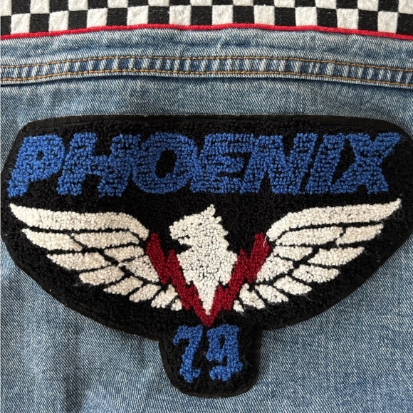 Forever 21 Graphic Patch Denim Jacket Size M - Picture 6 of 12